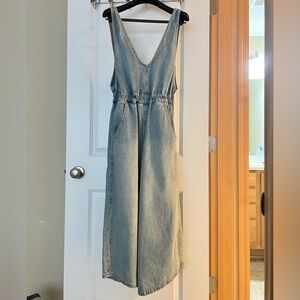 We The Free Light Wash Denim Jumpsuit